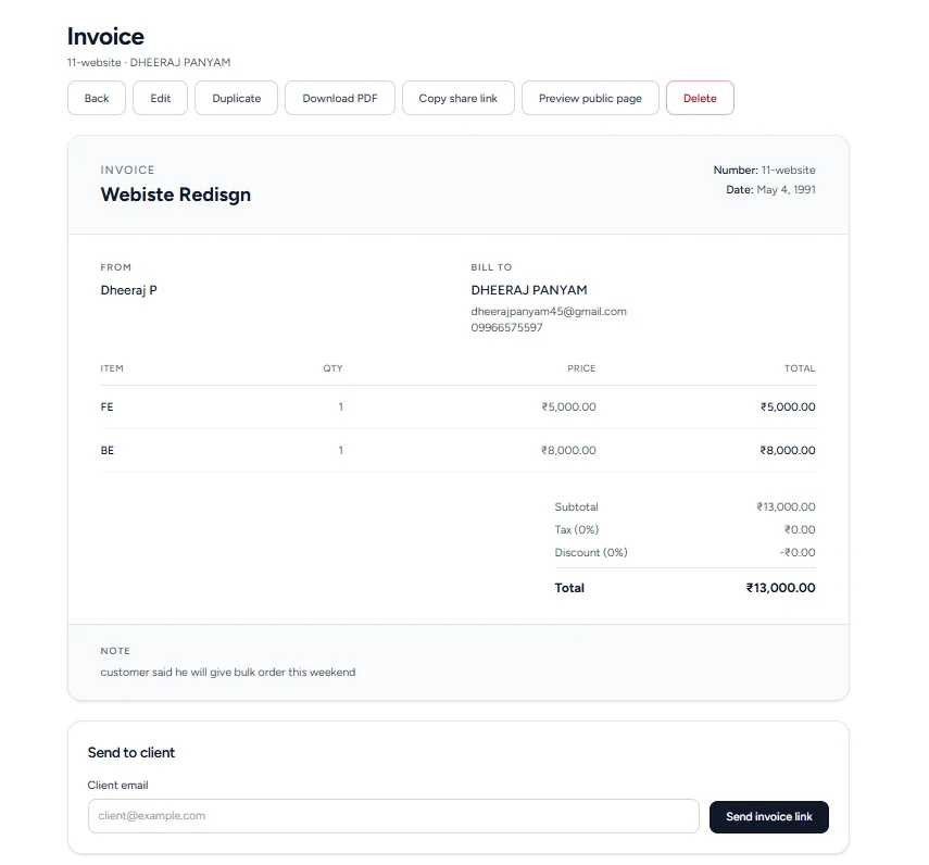 Invoice Engine screenshot 3 of 3
